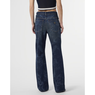 PHILIPP PLEIN Straight Cut Jeans Butterfly Tattoo