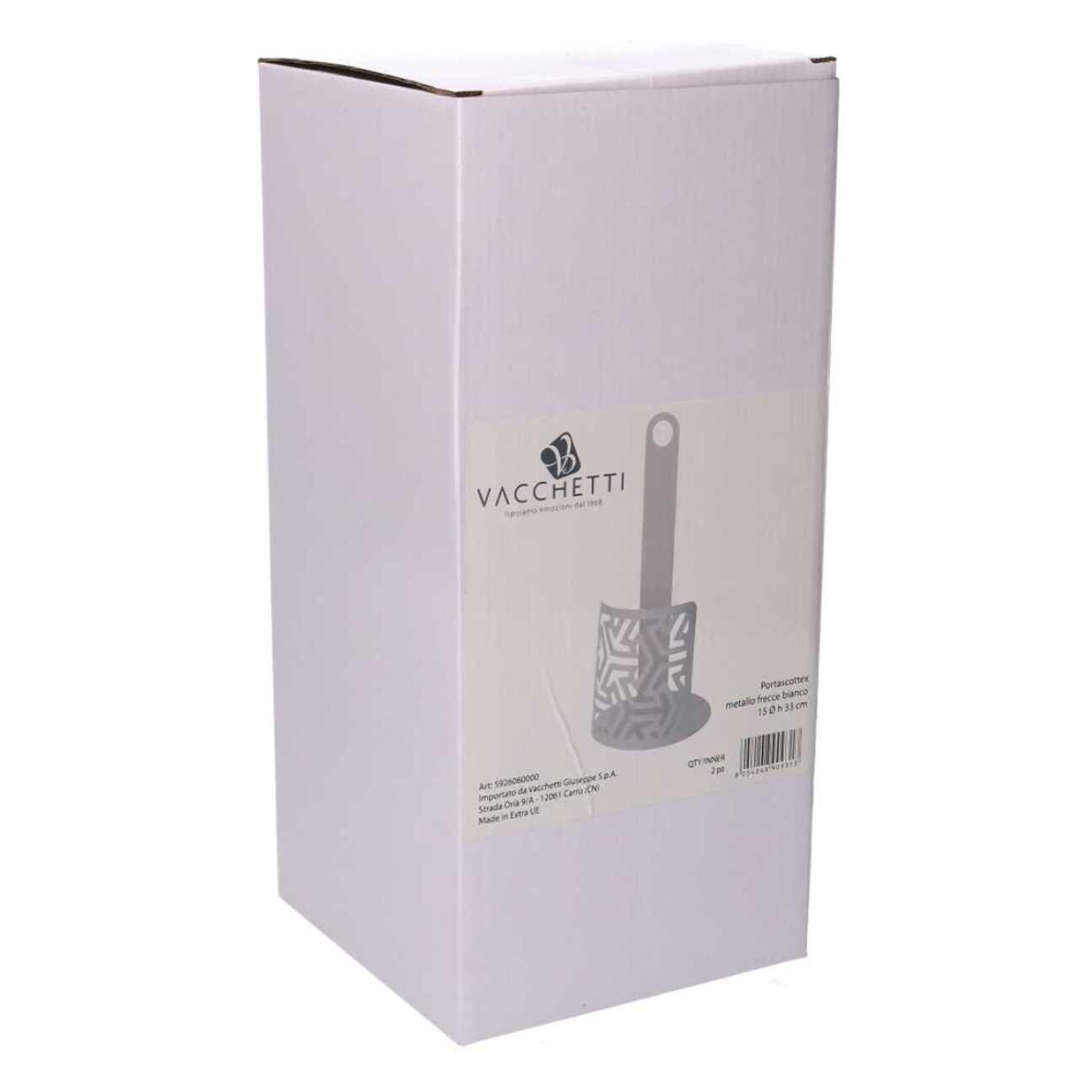 Portascottex in metallo frecce bianco tondo cm ø15h33