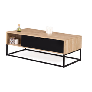 Table basse relevable Memphis avec rangements