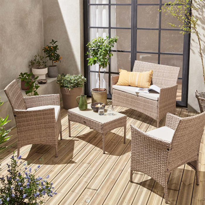 Salon de jardin résine tressée 4 places MOLTÈS