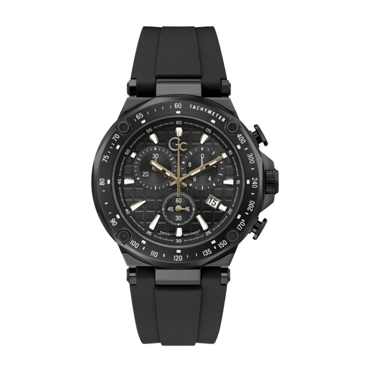 Reloj Gc Y81008G2MF Hombre Analogico Cuarzo con Correa de Silicona