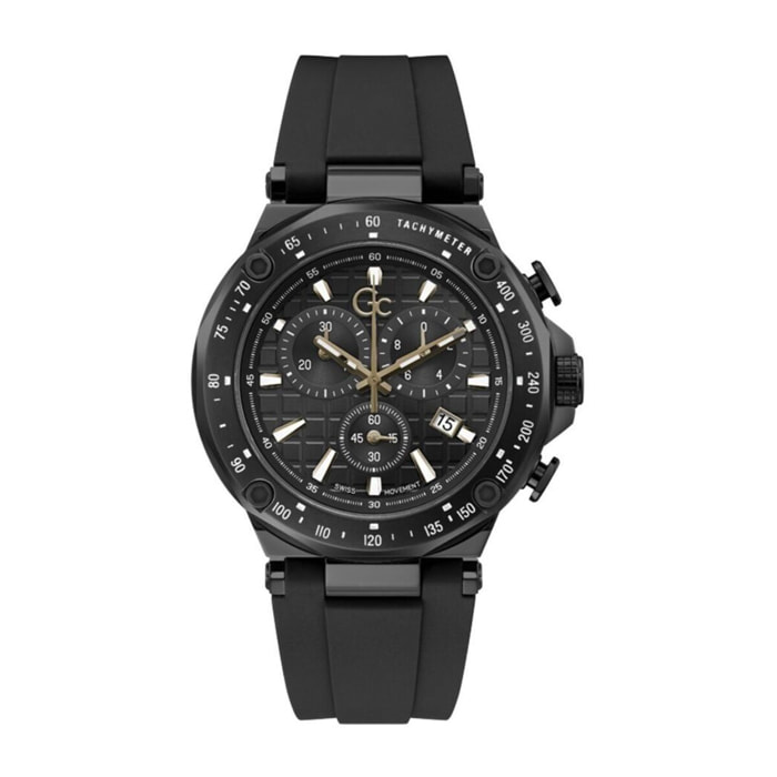Reloj Gc Y81008G2MF Hombre Analogico Cuarzo con Correa de Silicona
