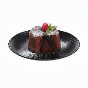 Assiette à dessert noire 19 cm Bloom - Luminarc
