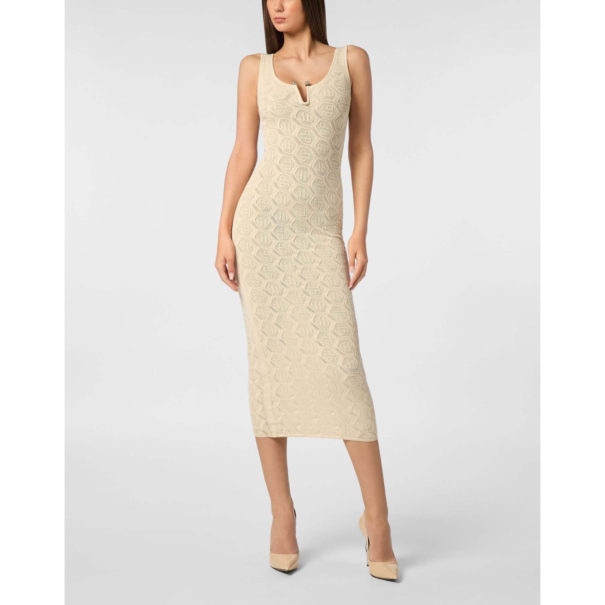 PHILIPP PLEIN Knit Day Dress MONOGRAM