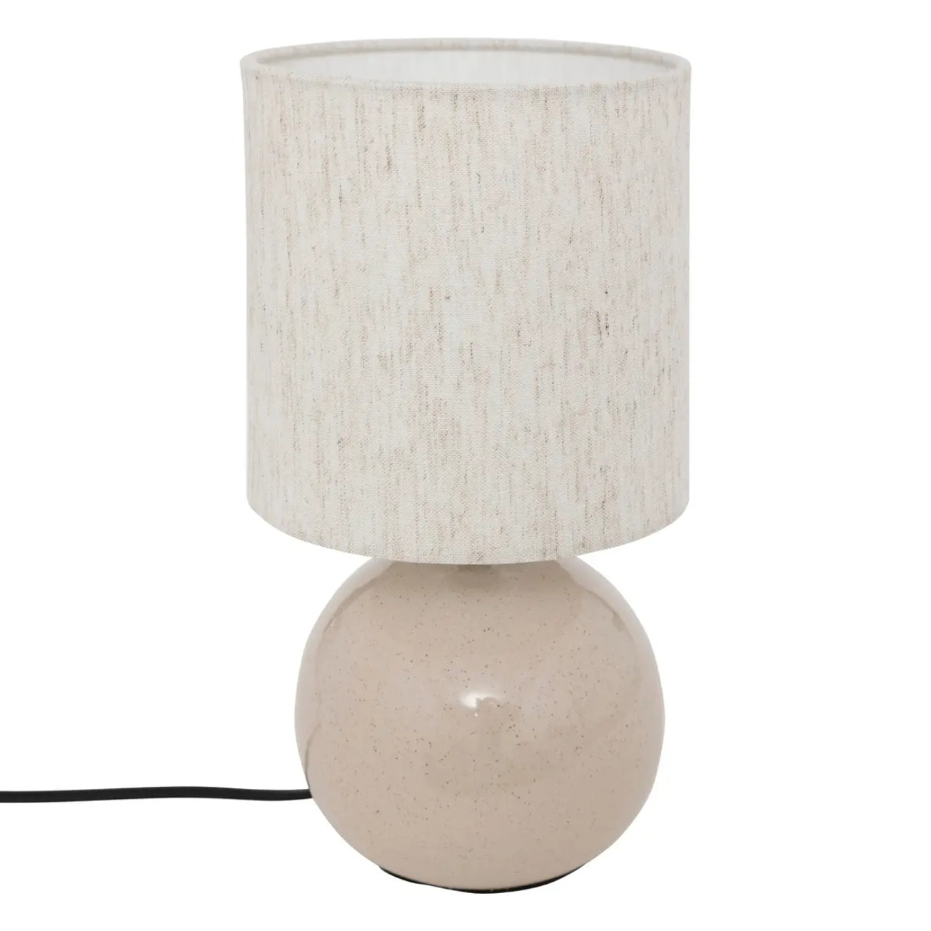 Lampe "Gaia" en coton H26,5cm blanc