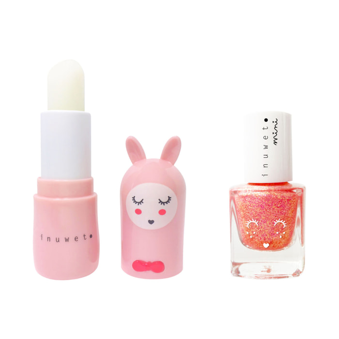Duo Mini Fraise - Coffret Baume à Lèvres + Mini Vernis à ongles