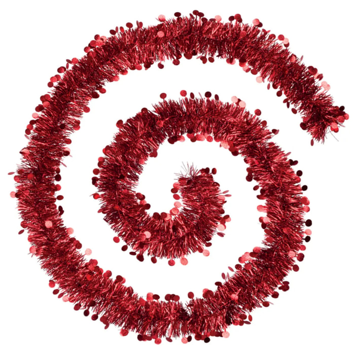 Guirlande pastilles embossées 10cmx2m 4 plis rouge