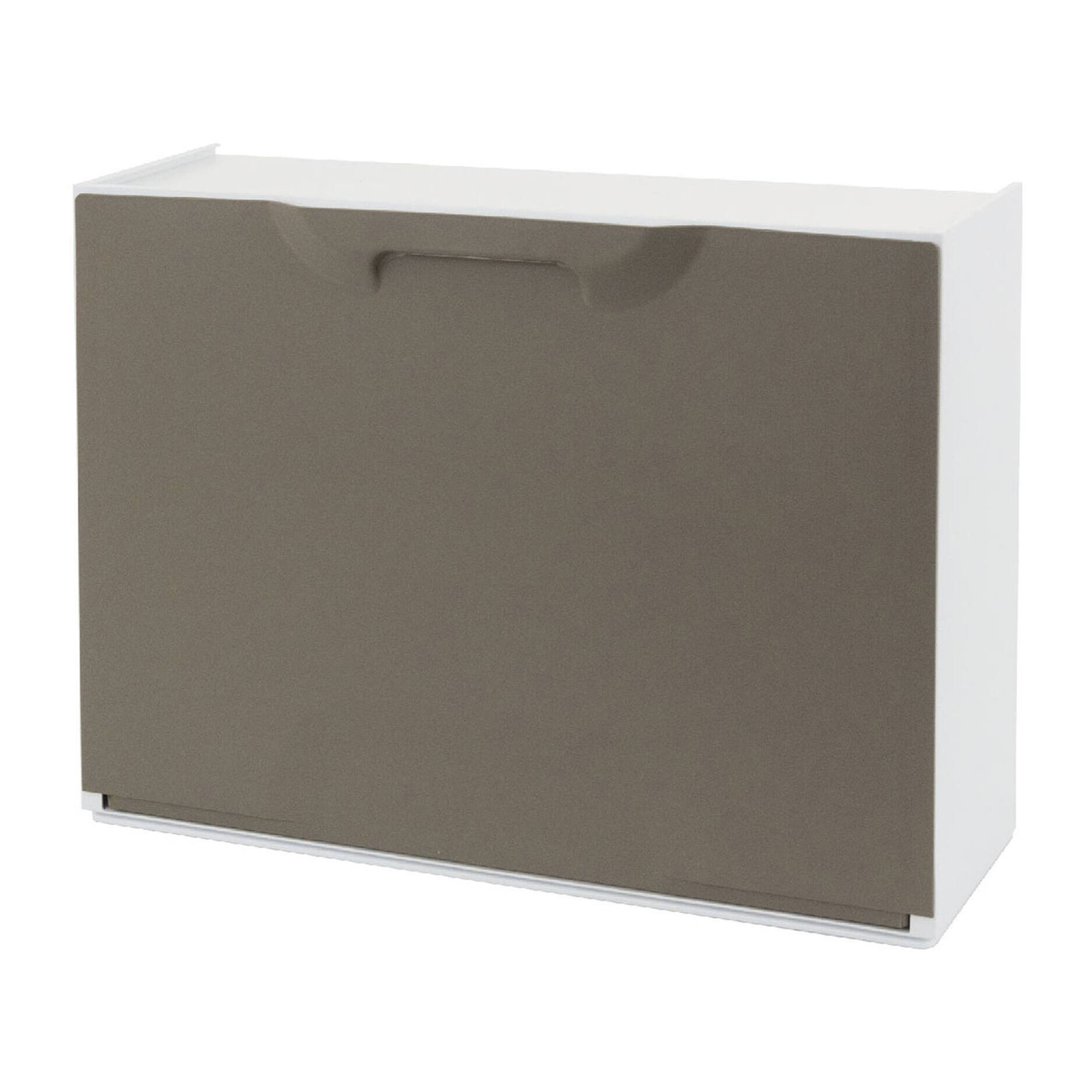 Scarpiera Avon, Porta scarpe salvaspazio, Scarpiera da ingresso, Armadio scarpiera a 1 anta, 100% Made in Italy, 51x17h40 cm, Tortora