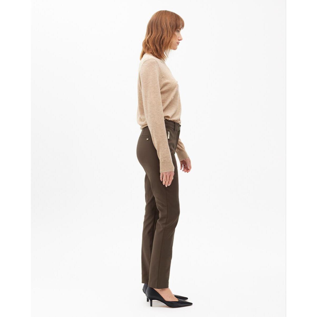 Pantaloni con tasche con zip in tessuto elastico