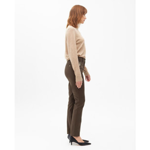 Pantaloni con tasche con zip in tessuto elastico