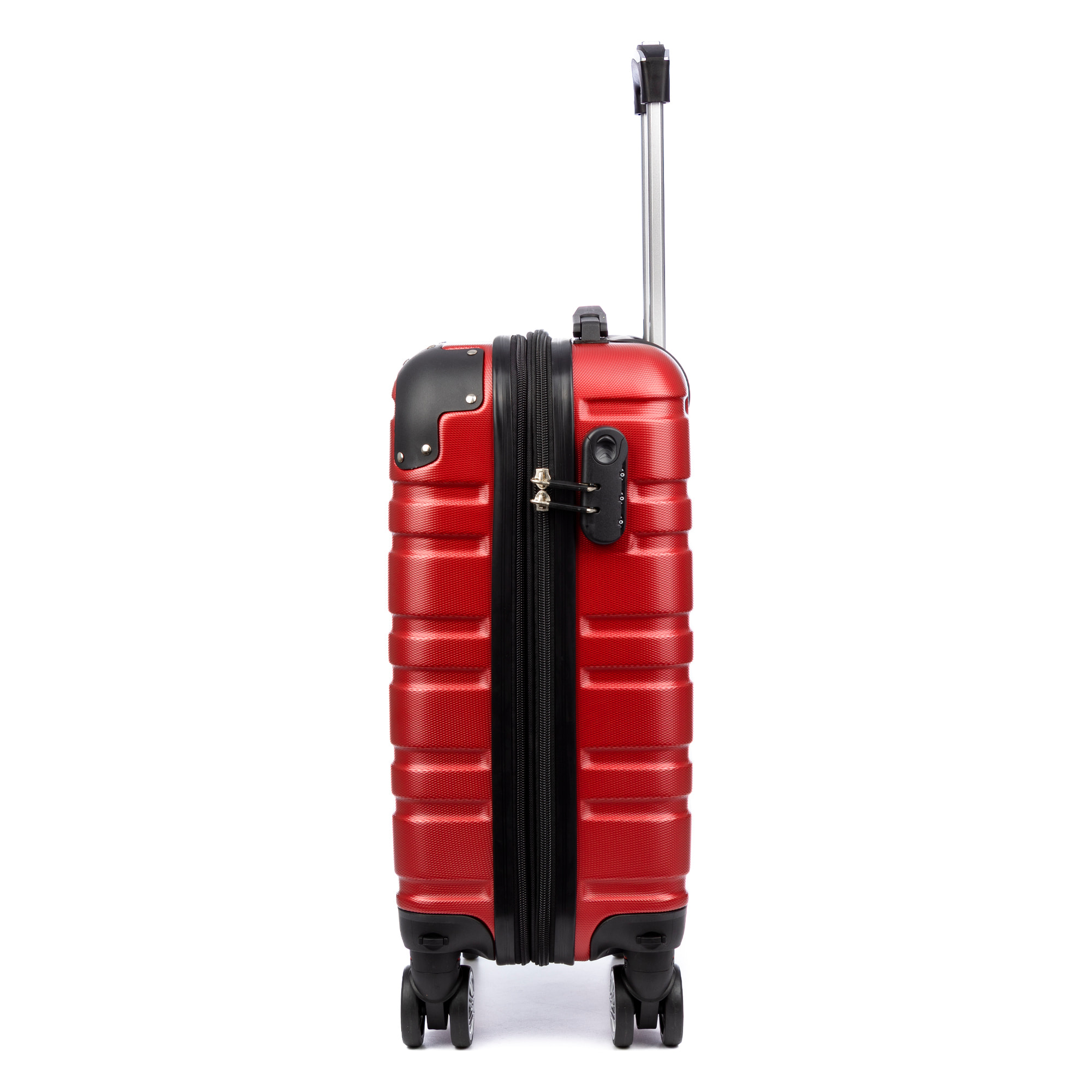 Set di 2 valigie Trolley espandibili, in materiale leggero ABS ad alta resistenza con angoli rinforzati. Chiusura a combinazione, 4 ruote girevoli doppie a 360° e removibili.