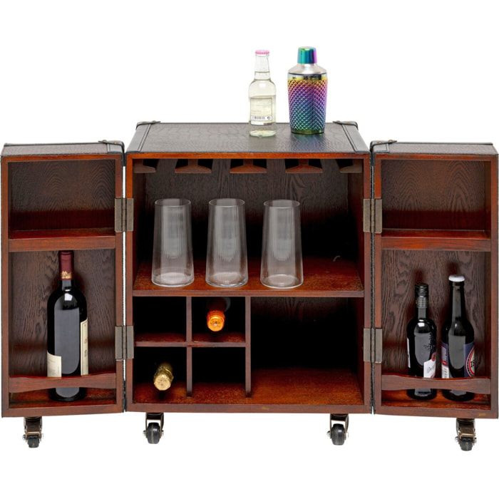 Bar-coffre Globetrotter croco 58cm Kare Design