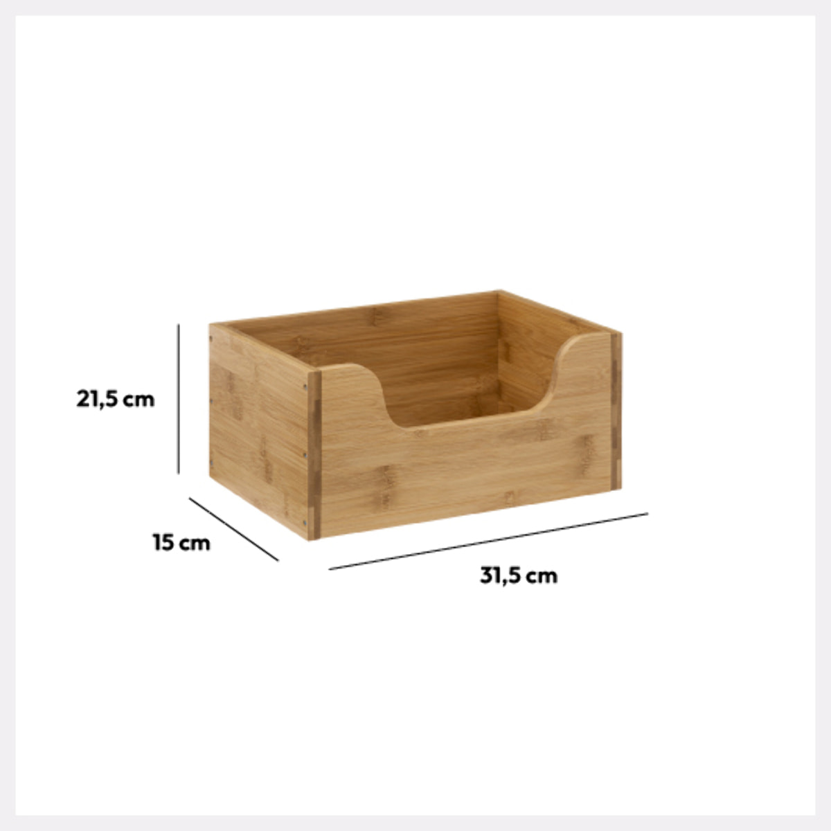 Panier empilable Petit modèle Bambou