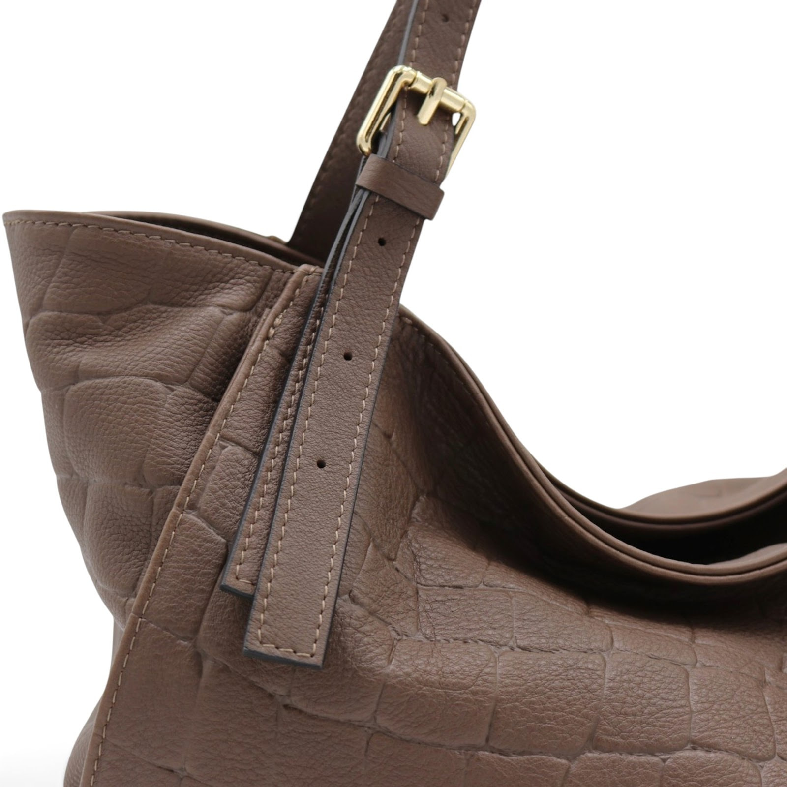 Borsa a Spalla Cheval Firenze Sarin Croc Taupe Scuro