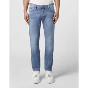 PHILIPP PLEIN Super Straight Cut Jeans Basic Cocco Label