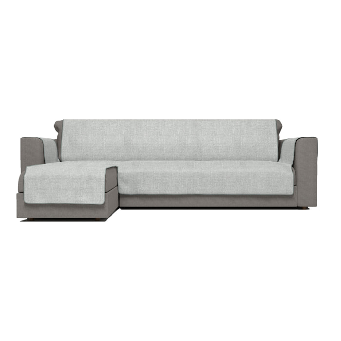 COPRIDIVANO ANTISCIVOLO PENISOLA SX COMFORT MADE IN ITALY - GRIGIO CHIARO