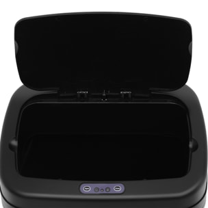 Cubo de Basura Automático 20L Papelera de Cocina de Acero Inoxidable con Sensor Infrarrojo Apertura Automática Cubo Interior Extraíble y Asa 33x25x42,5 cm Plata y Negro