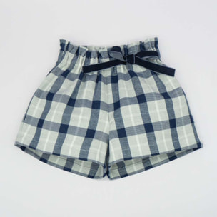Short cuadro azul
