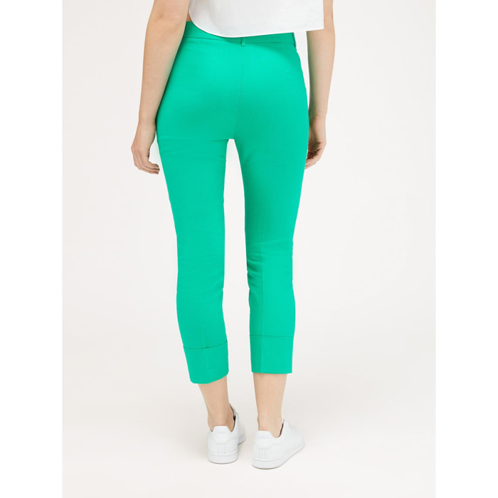 Motivi - Pantalón capri en mezcla de lino - Verde