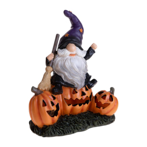 Elfo su zucche - Pezzi 2 - 17,7xH21x11cm - Bianchi Dino SpA