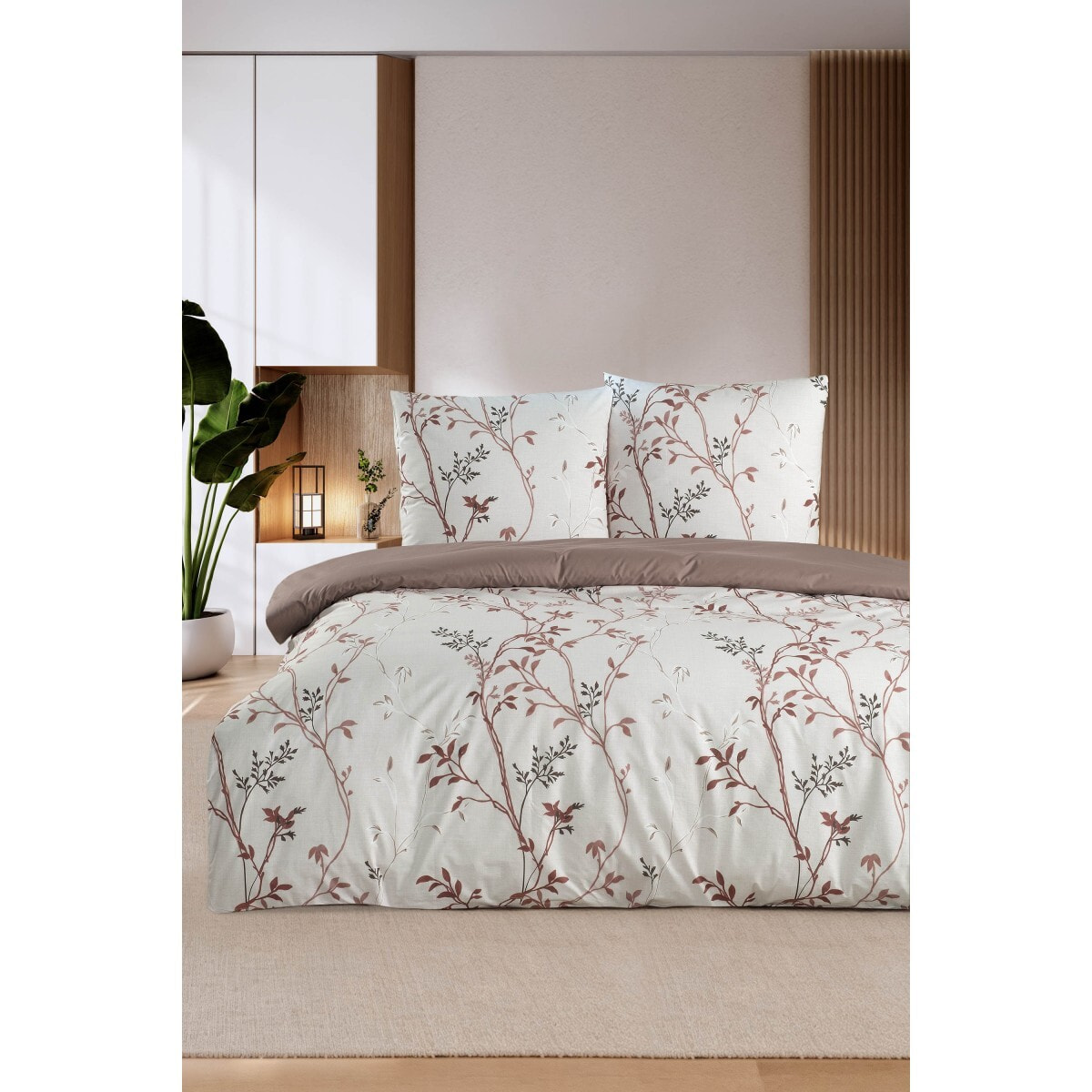 Parure housse de couette et taie(s) d'oreiller coton imprimé