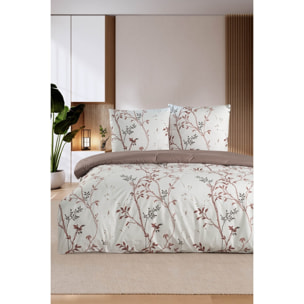 Parure housse de couette et taie(s) d'oreiller coton imprimé