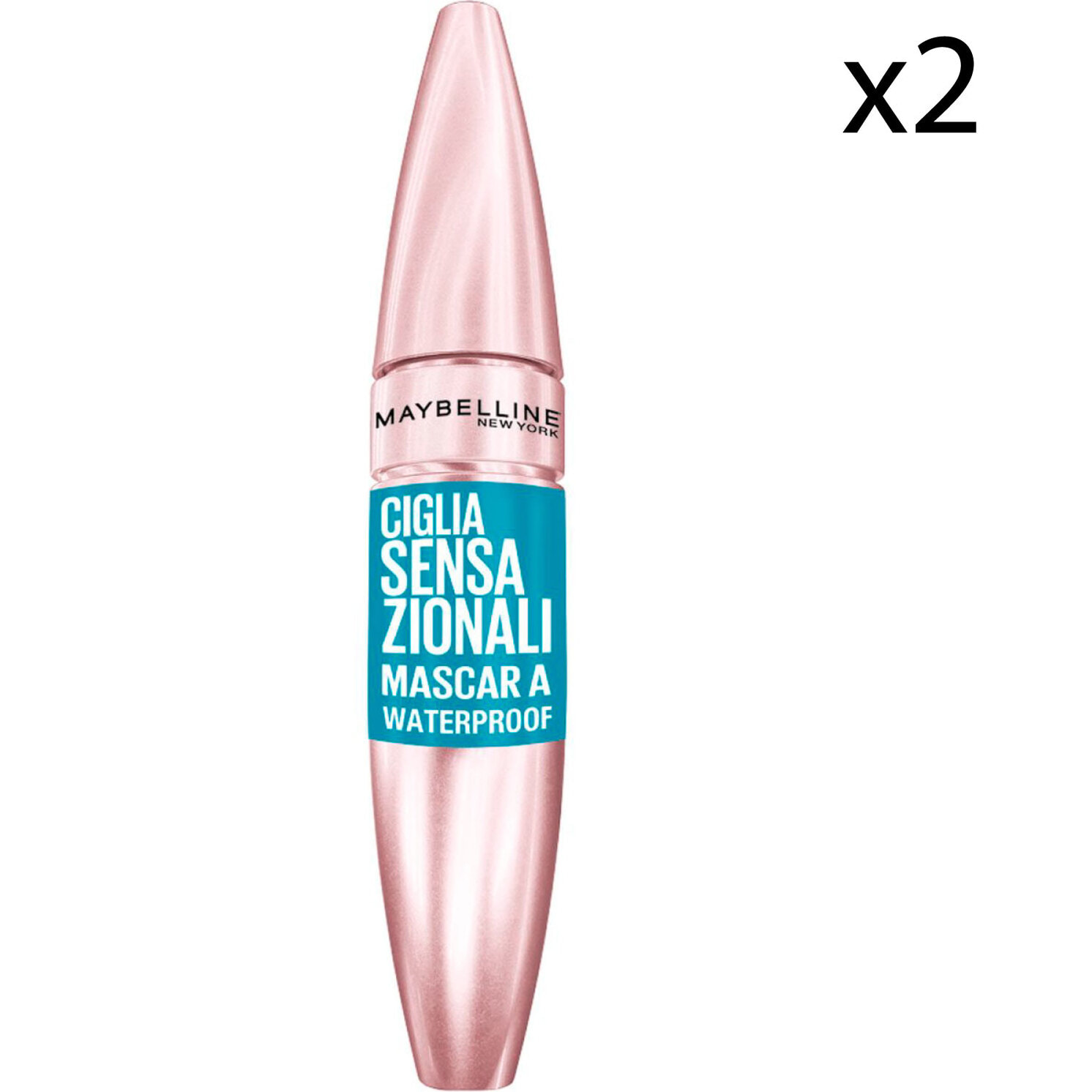 2x Mascara Volumizzante Nero Waterproof Ciglia Sensazionali