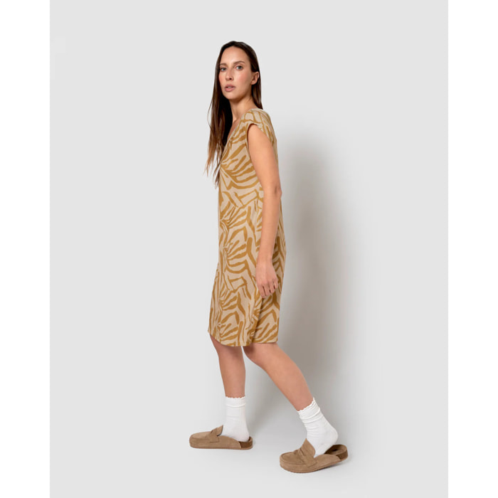 Vestido corto soft indra ocre