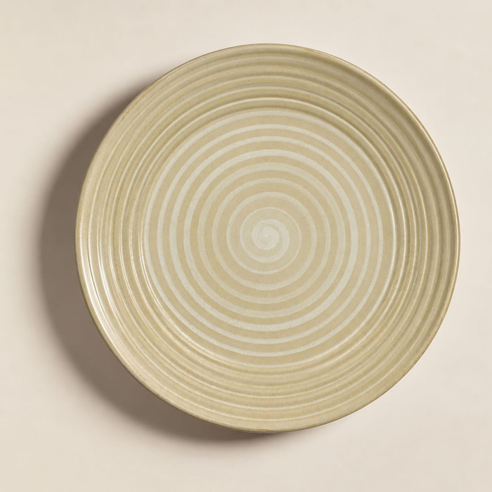 Lot de 6 assiettes plates 27cm en grès jaune TURBOLINO