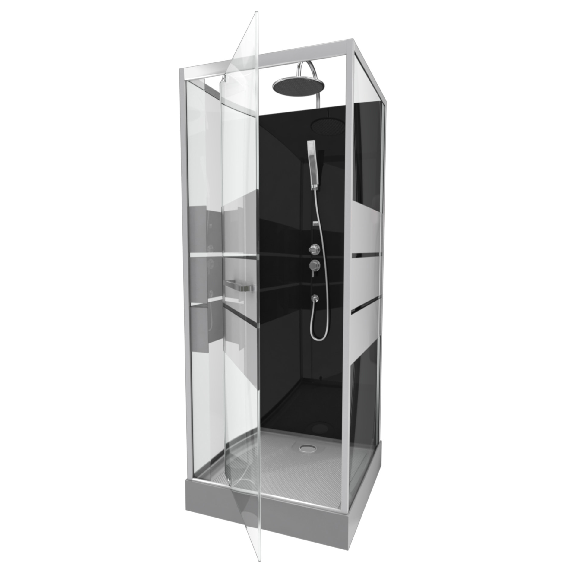 Cabine de douche carrée 70x70x225cm - SCRATCHY 70