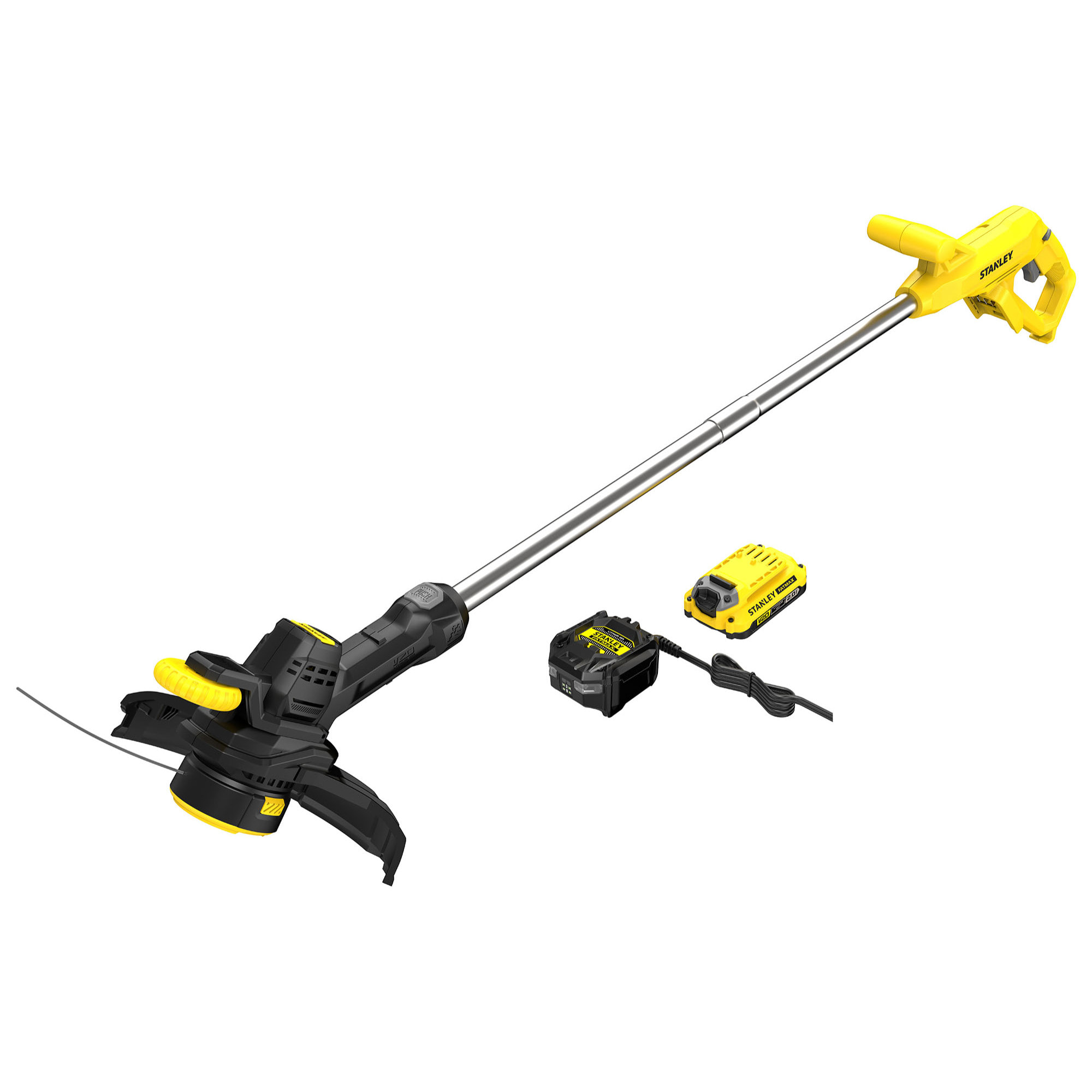 Coupe-bordures 25cm 18V Stanley FatMax V20 - 1 batterie 2Ah + chargeur 1,25mA