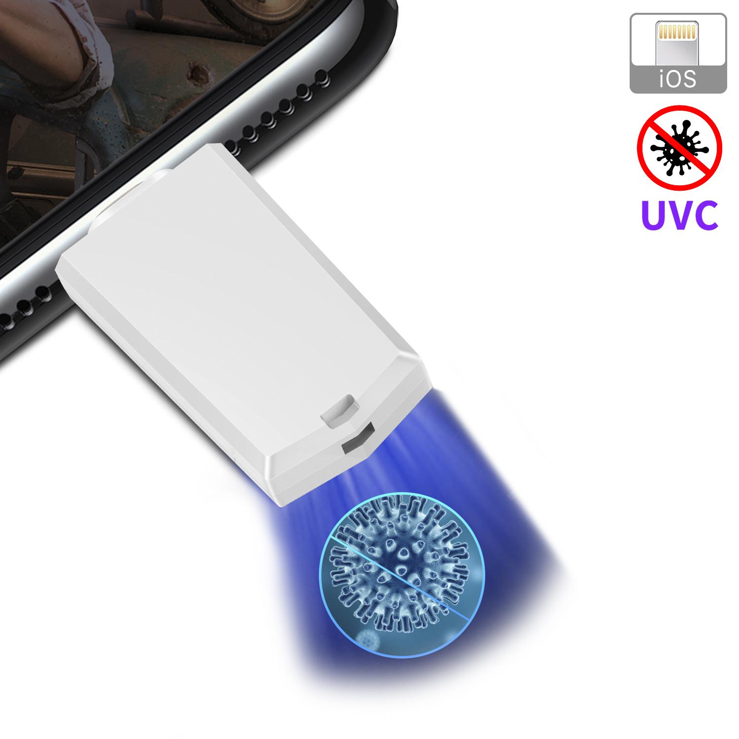 Disinfettante UVC ultravioletto per Smartphone con connessione lightning 8 pin (iOS)