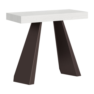 Consola extensible 90x40/300 cm Diamante Fresno Blanco estructura Orso