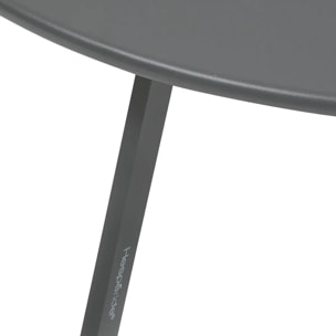 Table d'appoint de jardin Saona D90cm gris graphite