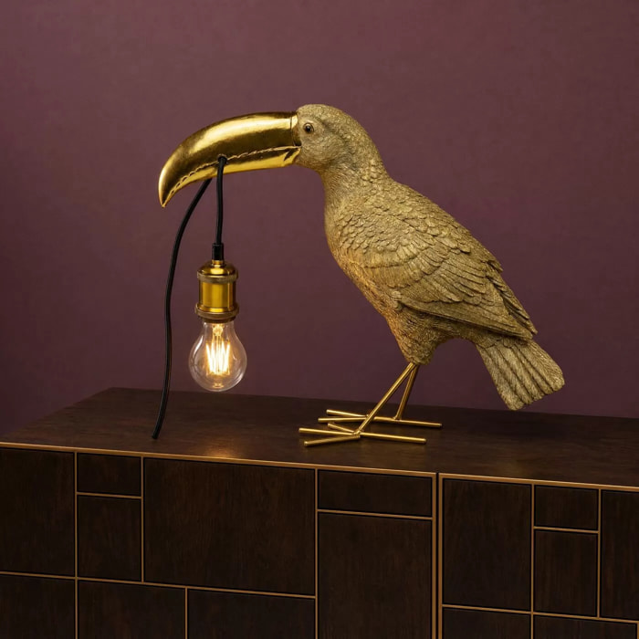 Lampe toucan doré Kare Design