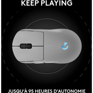 Souris Gamer Sans Fil LOGITECH G PRO 2 Lightspeed Wireless Blanche
