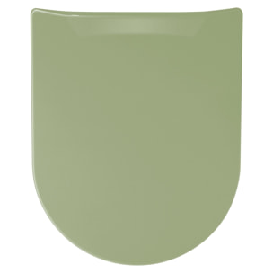 Abattant wood slim déclipsable uni - Vert tilleul