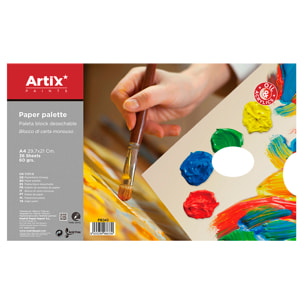 Pack 6 uds PALETA TIPO BLOC DESECHABLE A4 36 HOJAS