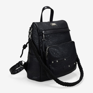 Mochila antirrobo negra con bolsillos