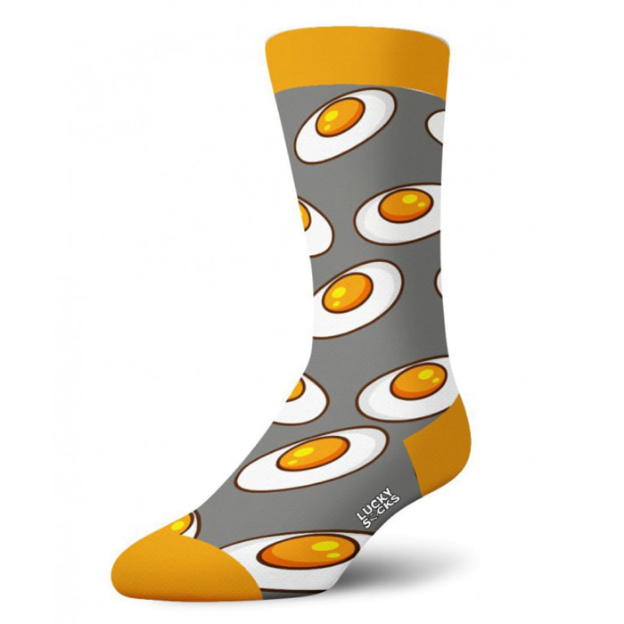 Par de calcetines largos lucky socks diseño huevos fritos