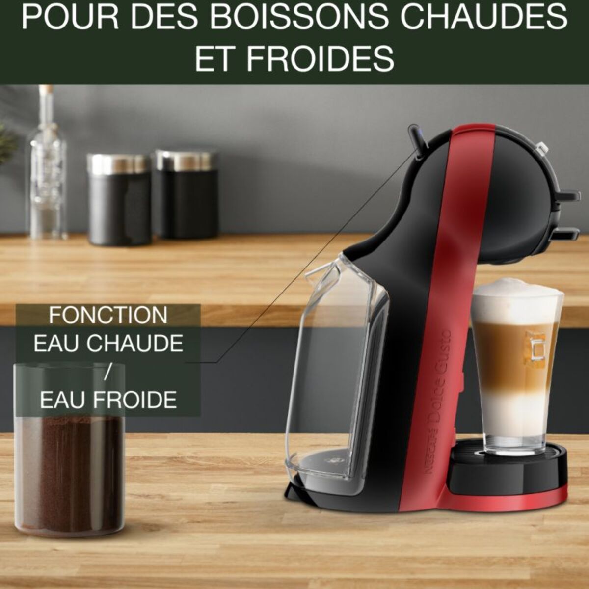 Dolce Gusto KRUPS mini me noir rouge Dolce gusto YY5219FD