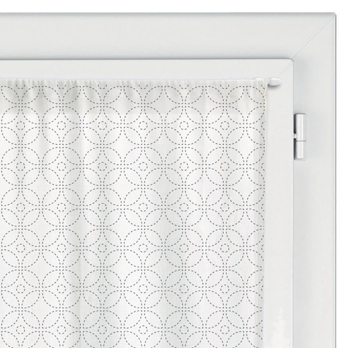 Lot de 2 rideaux voile touch fantaisie