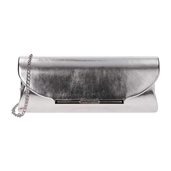 Pochette laminata argento