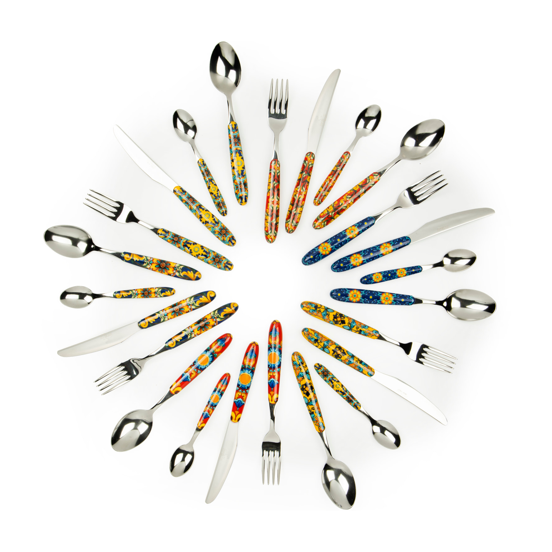 Servizio 24 posate Excelsa – Trinacria, Acciaio Multicolore