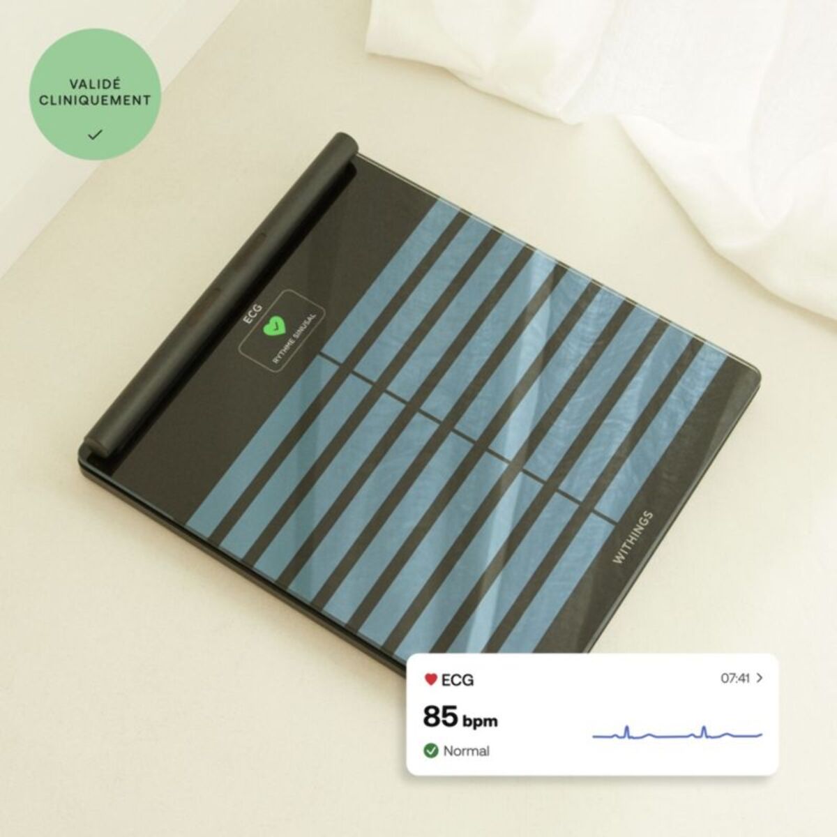 Pèse personne connecté WITHINGS Body Scan Blanche