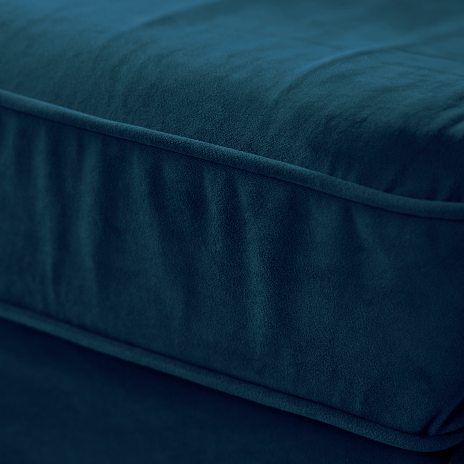 Fauteuil love seat en velours bleu navy OSCAR