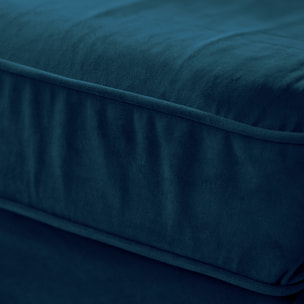 Fauteuil love seat en velours bleu navy OSCAR