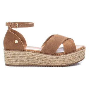 Sandalia de piel camel