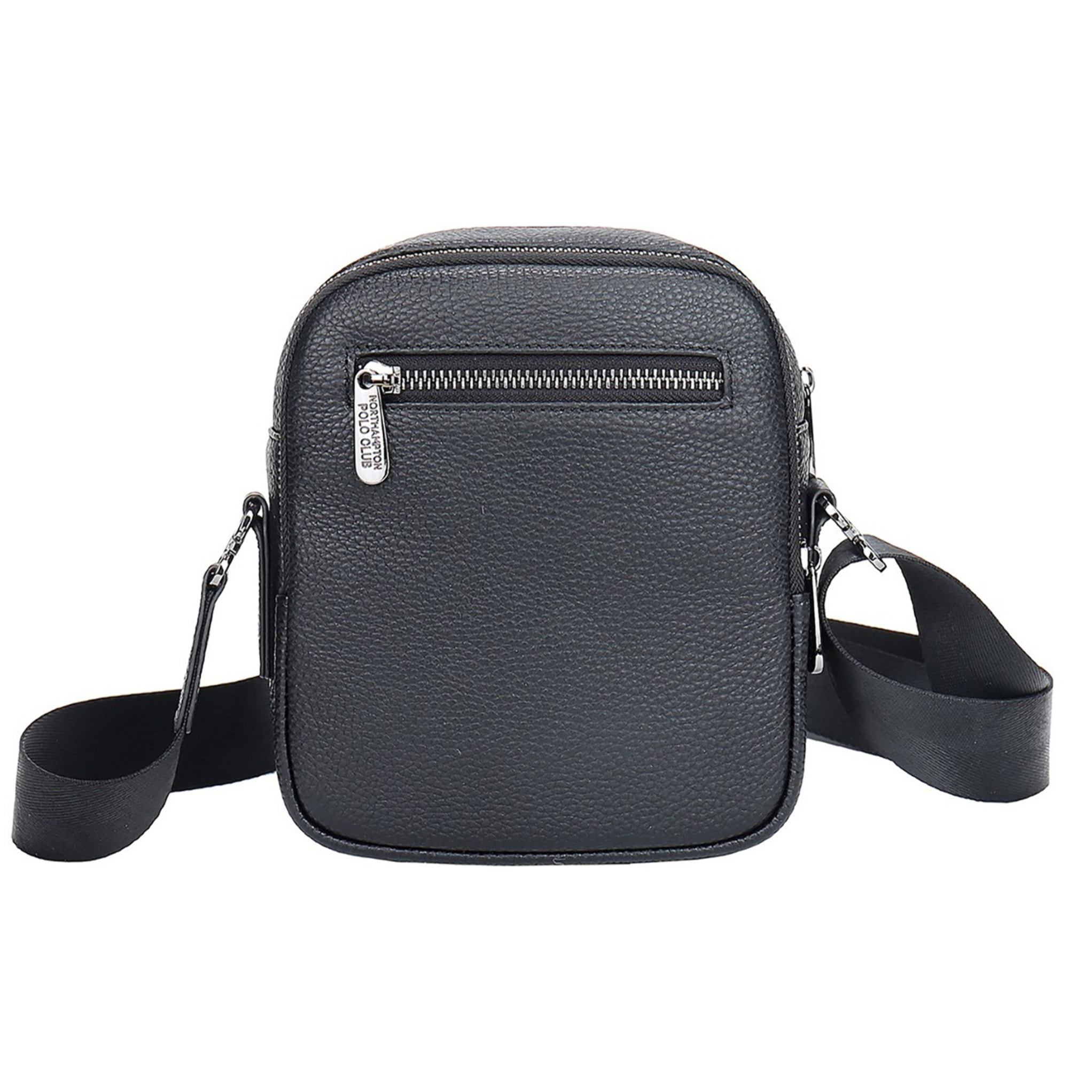 Borsa a tracolla uomo vera pelle - Modello Ebeno Nova - Casual - 21.0 x 18.0 x 9.5 cm