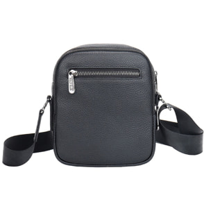Borsa a tracolla uomo vera pelle - Modello Ebeno Nova - Casual - 21.0 x 18.0 x 9.5 cm